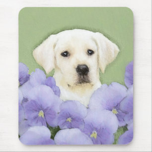 Tapis De Souris Peinture originale de chiot Labrador Retriever Art