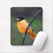 Tapis De Souris Peinture Oriole - Art Oiseau Original (Avec souris)