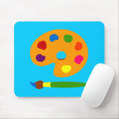 Tapis De Souris Peinture Palette (Avec souris)
