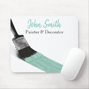 Tapis De Souris Peinture Peintre Service Société Brush Pastel Mint