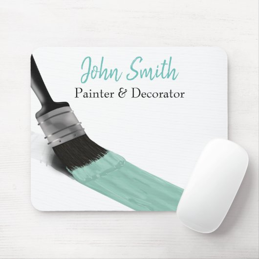 Tapis De Souris Peinture Peintre Service Société Brush Pastel Mint (Avec souris)