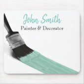 Tapis De Souris Peinture Peintre Service Société Brush Pastel Mint (Devant)