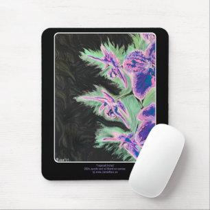 Tapis De Souris Peinture sur une orchidée tropicale