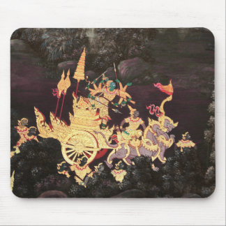 Tapis De Souris Peinture traditionnelle thaïlandaise sur char roya