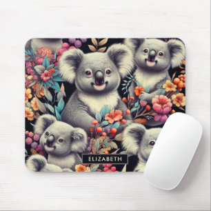 Tapis De Souris Peinture vintage Cute Koala