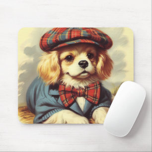 Tapis De Souris Peinture Vintage sur chiot
