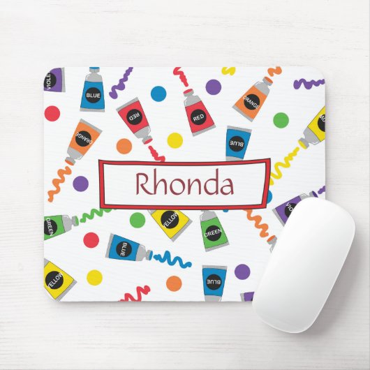 Tapis De Souris Peintures colorées (Avec souris)