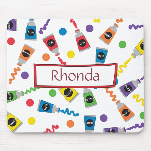 Tapis De Souris Peintures colorées (Devant)