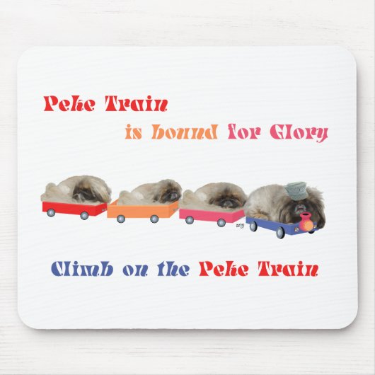 Tapis De Souris Peke Train - Destination Gloire (Devant)