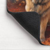 Tapis De Souris Pekingese à l'automne Feuilles automne Inspire (Coin)