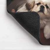Tapis De Souris Pekingese avec le Père Noël Festif Noël (Coin)