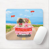 Tapis De Souris Pekingese Chien Saint Valentin Coeurs de Camion (Avec souris)