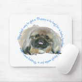 Tapis De Souris Pekingese Wisdom - Comment obtenir un chiot (Avec souris)