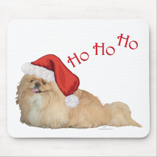 Tapis De Souris Pékinois Père Noël