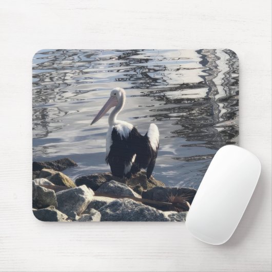 Tapis De Souris Pélican blanc (Avec souris)