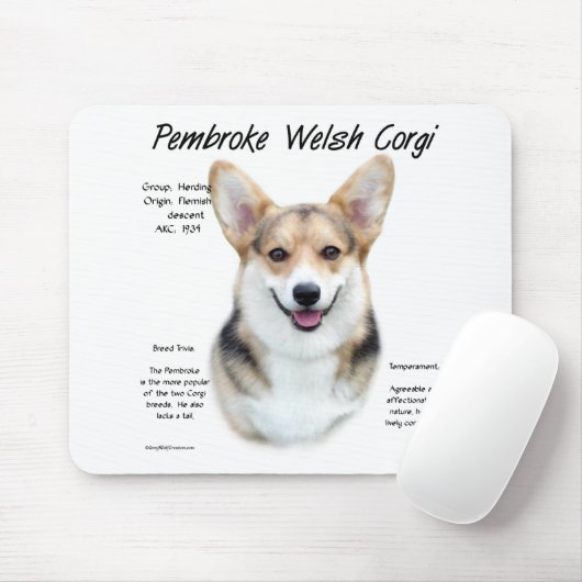 Tapis De Souris Pembroke Welsh Corgi Conception de l'histoire (Avec souris)