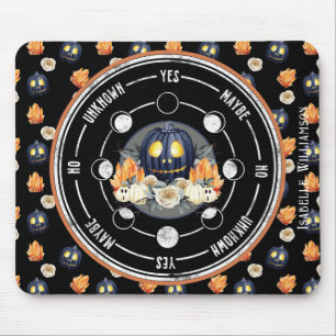 Tapis De Souris Pendule de Cristaux de Citrouille de Samhain Hallo
