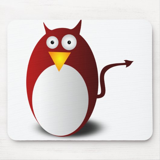 Tapis De Souris Penguin Linux Tux Ubuntu Devil Evil Demon (Devant)