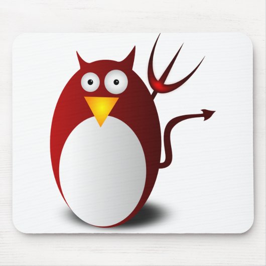 Tapis De Souris Penguin Linux Tux Ubuntu Devil Trident Lucifer (Devant)