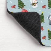 Tapis De Souris Penguin Père Noël Joyeux Joyeux motif d'arbre de N (Coin)