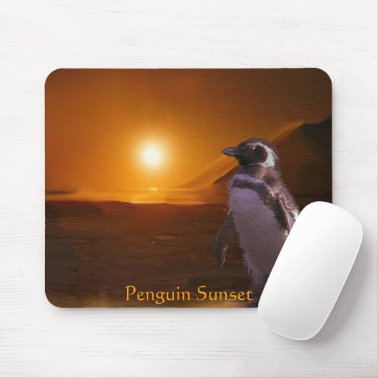 Tapis De Souris PENGUIN SUNSET Mousepad (Avec souris)