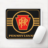 Tapis De Souris Pennsylvania Railroad Logo, Black & Gold (Avec souris)