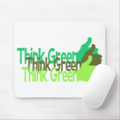 Tapis De Souris Penser Bousepad vert, personnalisable (Avec souris)