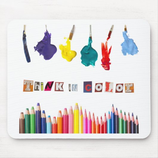 Tapis De Souris pensez en couleurs (Devant)