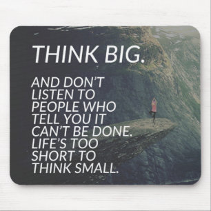 Tapis De Souris PENSEZ GRAND - Mots inspirants