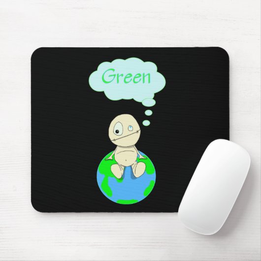 Tapis De Souris Pensez… le vert (Avec souris)