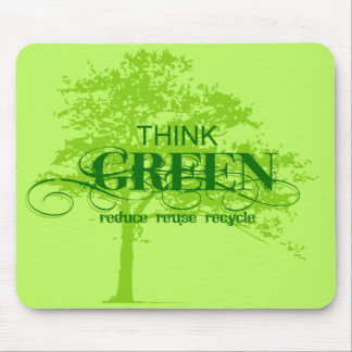Tapis De Souris Pensez Mousepad vert