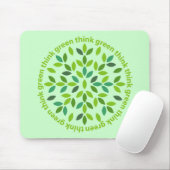 Tapis De Souris Pensez Mousepad vert (Avec souris)