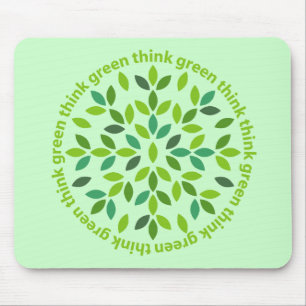 Tapis De Souris Pensez Mousepad vert