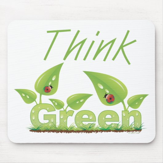Tapis De Souris Pensez vert (Devant)