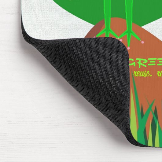 Tapis De Souris Pensez Vert : Recycler, Réutiliser, Restaurer. Car (Coin)