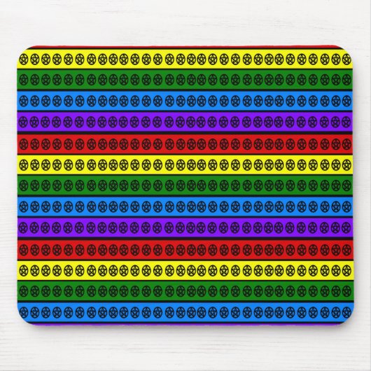 Tapis De Souris Pentacle arc-en-ciel (Devant)