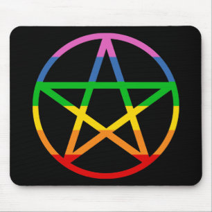 Tapis De Souris Pentacle arc-en-ciel