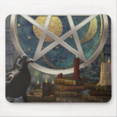 Tapis De Souris Pentacle disque céleste Raven Magick (Devant)