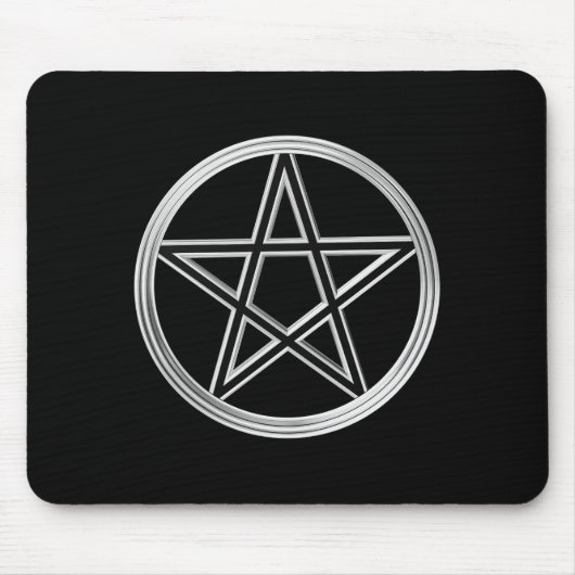 Tapis De Souris Pentagramme argenté (Devant)
