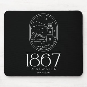 Tapis De Souris Pentwater Michigan Michigander État Mi Voyage Boa