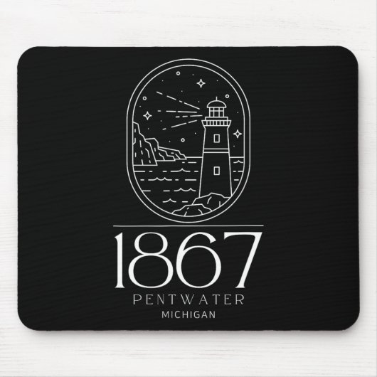 Tapis De Souris Pentwater Michigan Michigander State Mi Travel Boa (Devant)