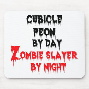 Tapis De Souris Peon de Cubiche par Jour Zombie Couche par Nuit