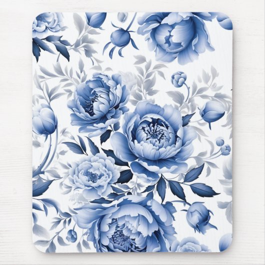 Tapis De Souris Peonies bleues (Devant)