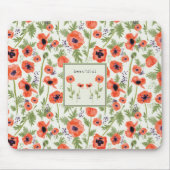 Tapis De Souris Pépies Motif Floral Avec Nom (Devant)