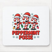 Tapis De Souris Peppermint Sse Candy Cane Funny Christmas Santa Ha (Devant)