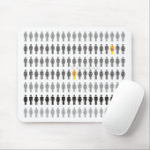 Tapis De Souris Perdu dans la foule Mousepad (Avec souris)