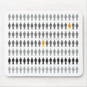 Tapis De Souris Perdu dans la foule Mousepad
