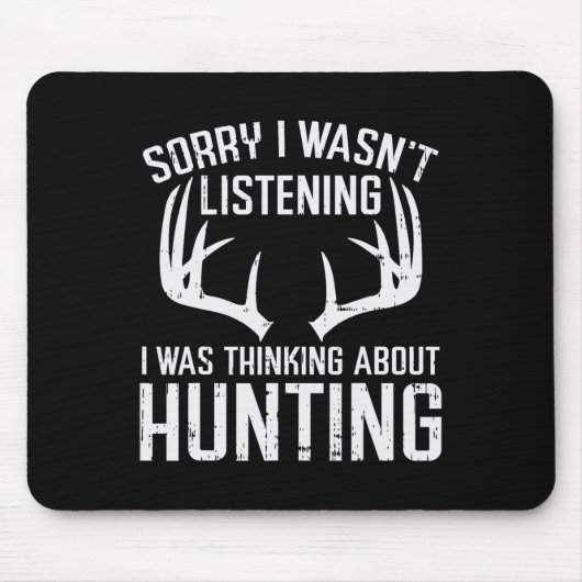 Tapis De Souris Perdu Écouter Penser Chasse Deer Shed Bow Hun (Devant)
