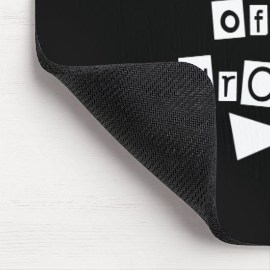 Tapis De Souris Père de blanc de marié sur le noir (Coin)