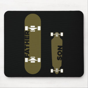 Tapis De Souris Père Fils Skateur Skateboard Planche De Skate Skat